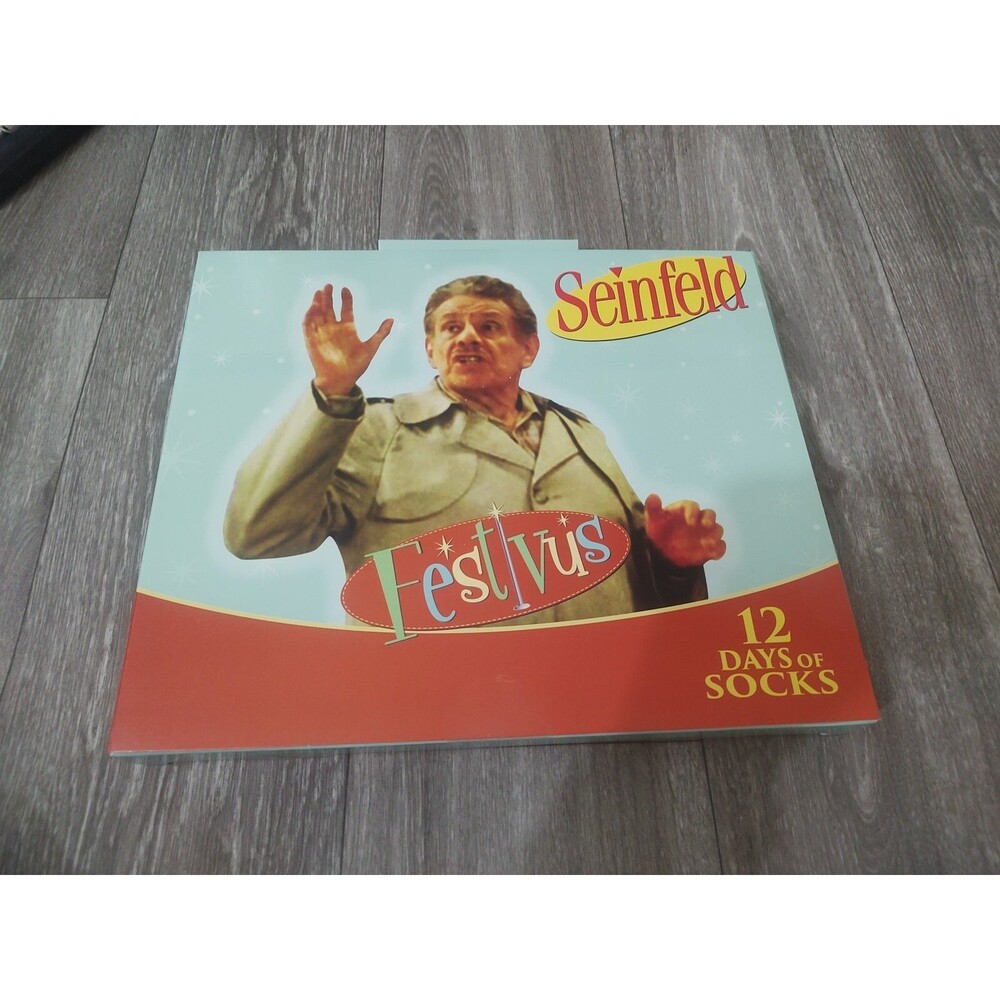 Seinfeld Festivus 12 Days of Socks Mens Pairs- 8 Low Cut 4 Crew- Christmas Gift